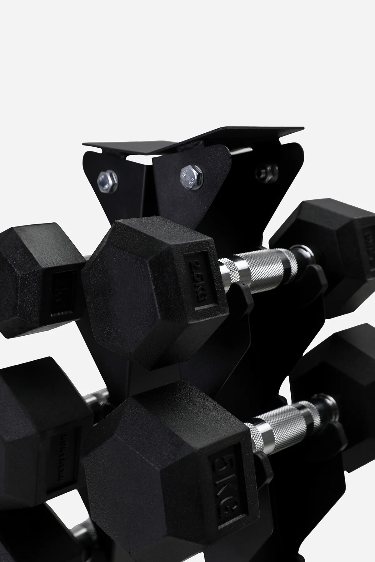 Northern Dumbbell A-Frame Storage Holder Rack Black - 3 Tier - Image 5