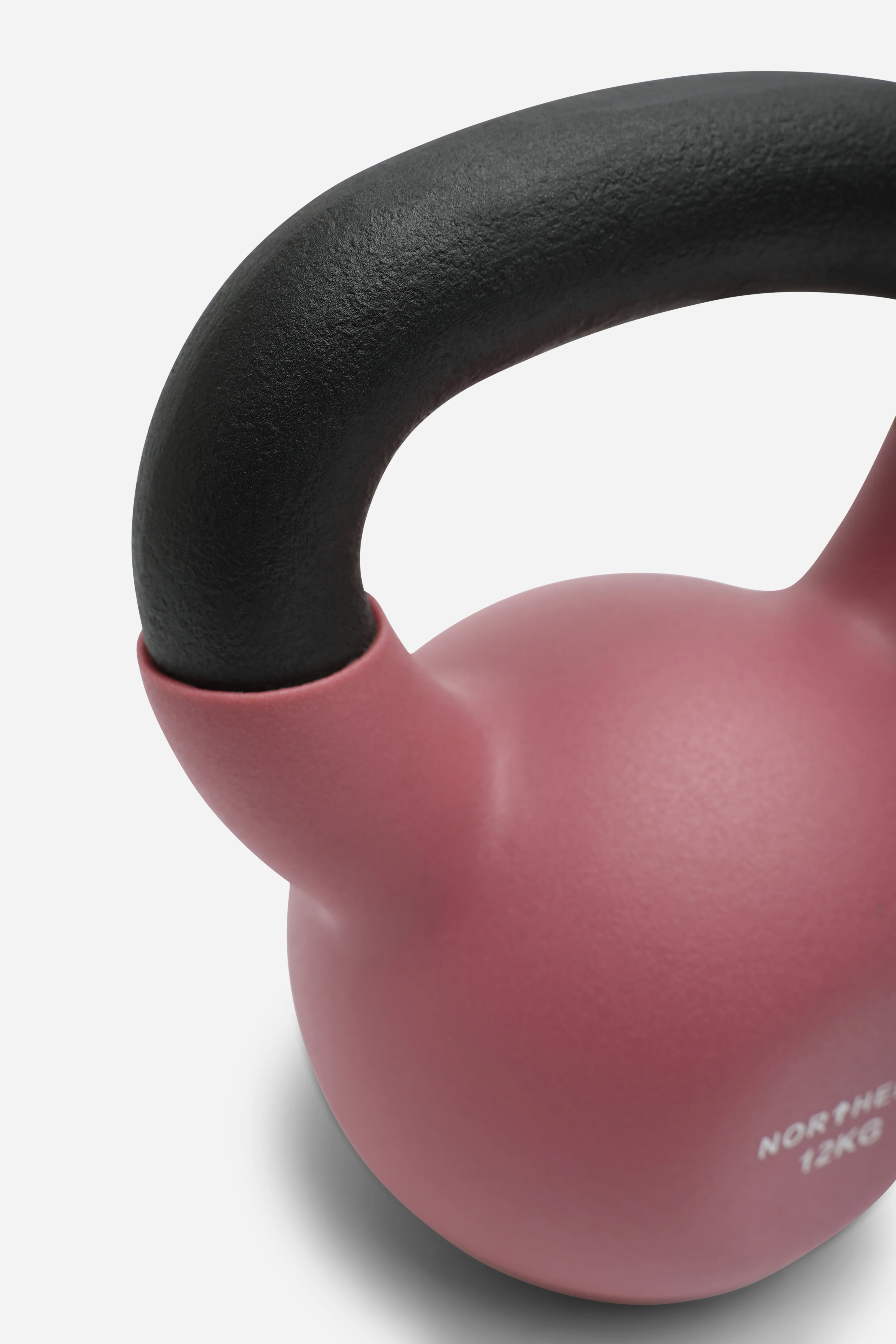 Northern Dusk Pink Neoprene Coated Cast Iron Kettlebells - 12kg - Image 3