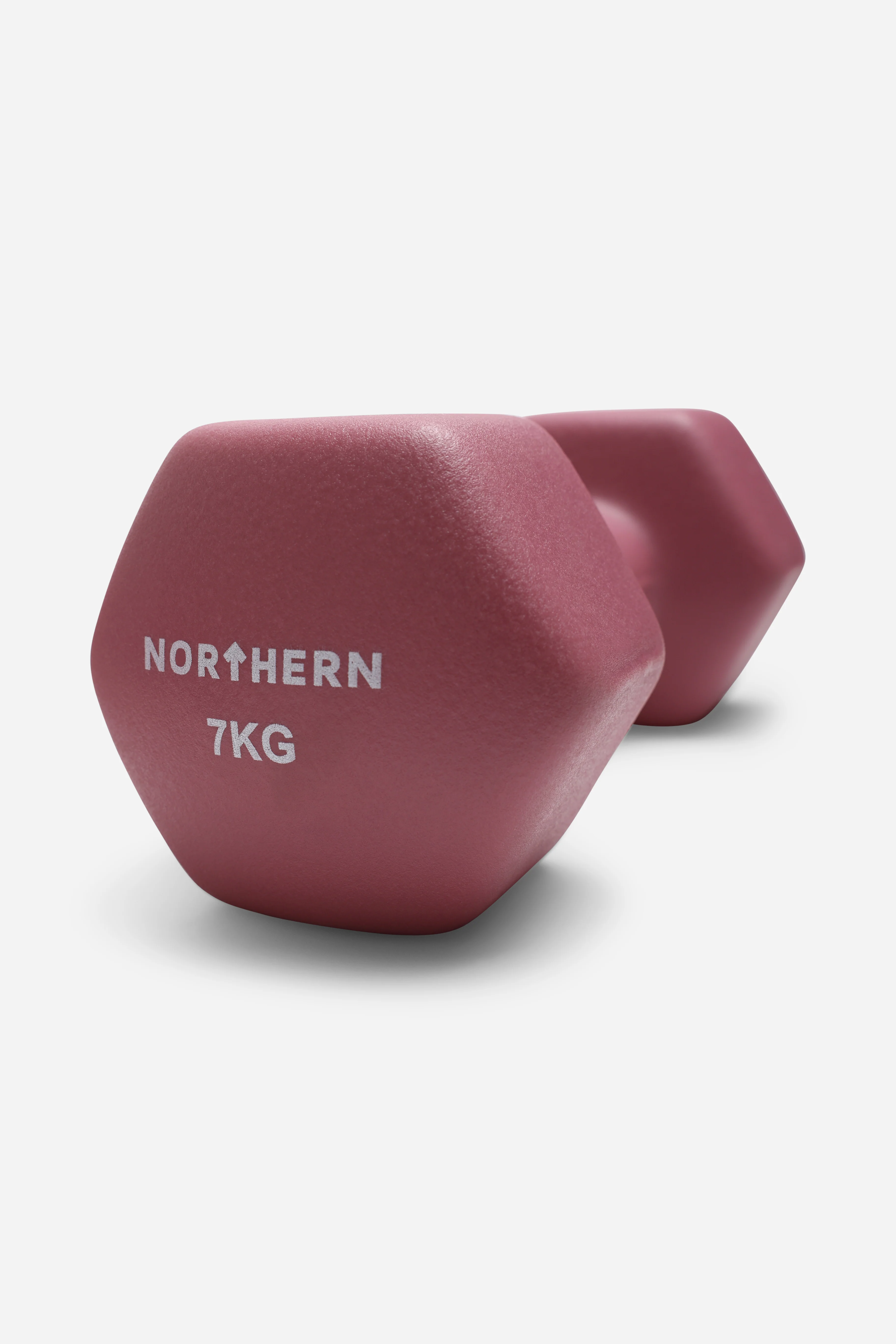 Northern Dusk Pink Neoprene Hex Dumbbells Pair - 7kg x 2 (14kg) - Image 3