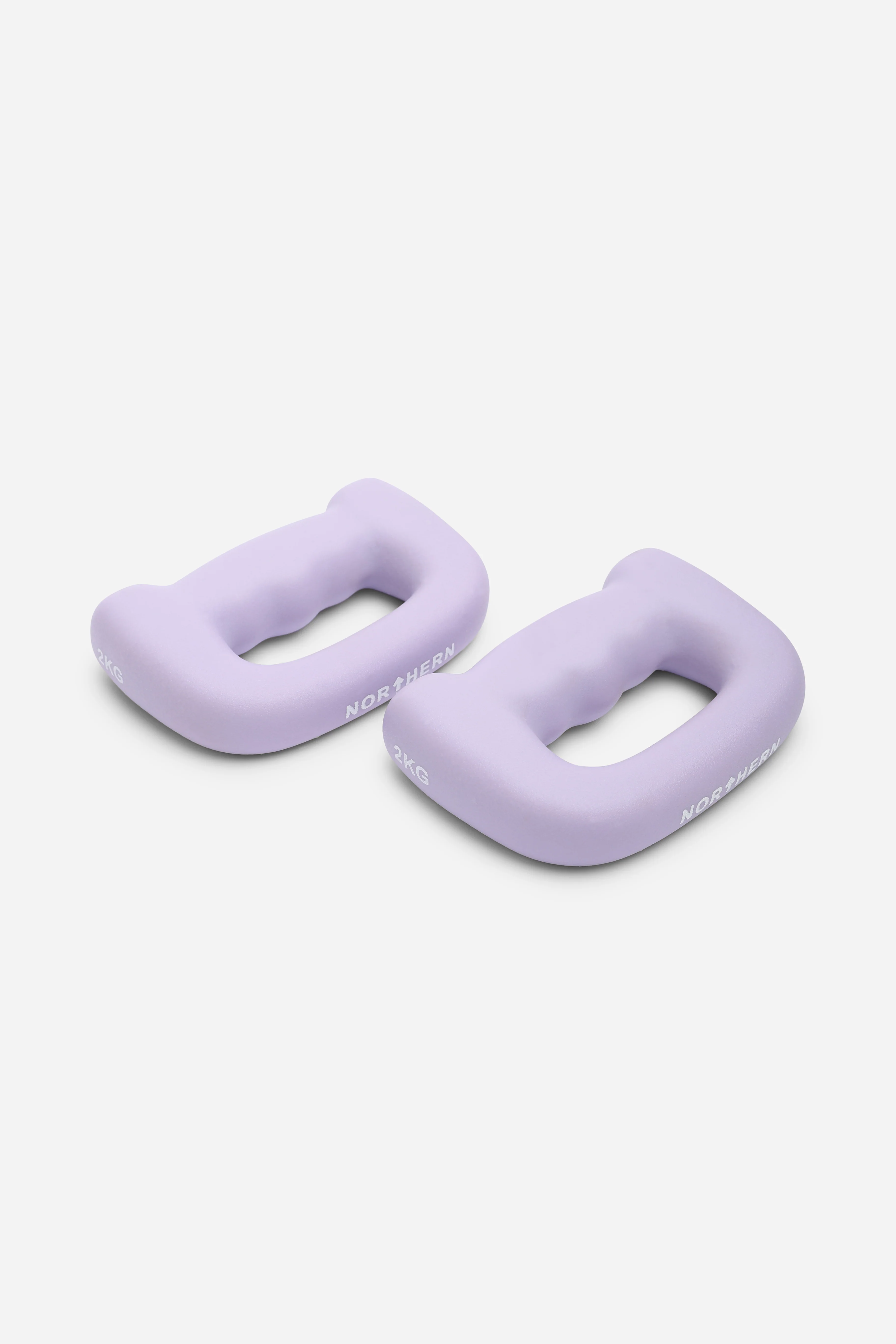 Northern Soft Lavender Hand Dumbbells D Shaped Boxing Exercise Weights Pair - 2kg x 2 (4kg) - Image 2