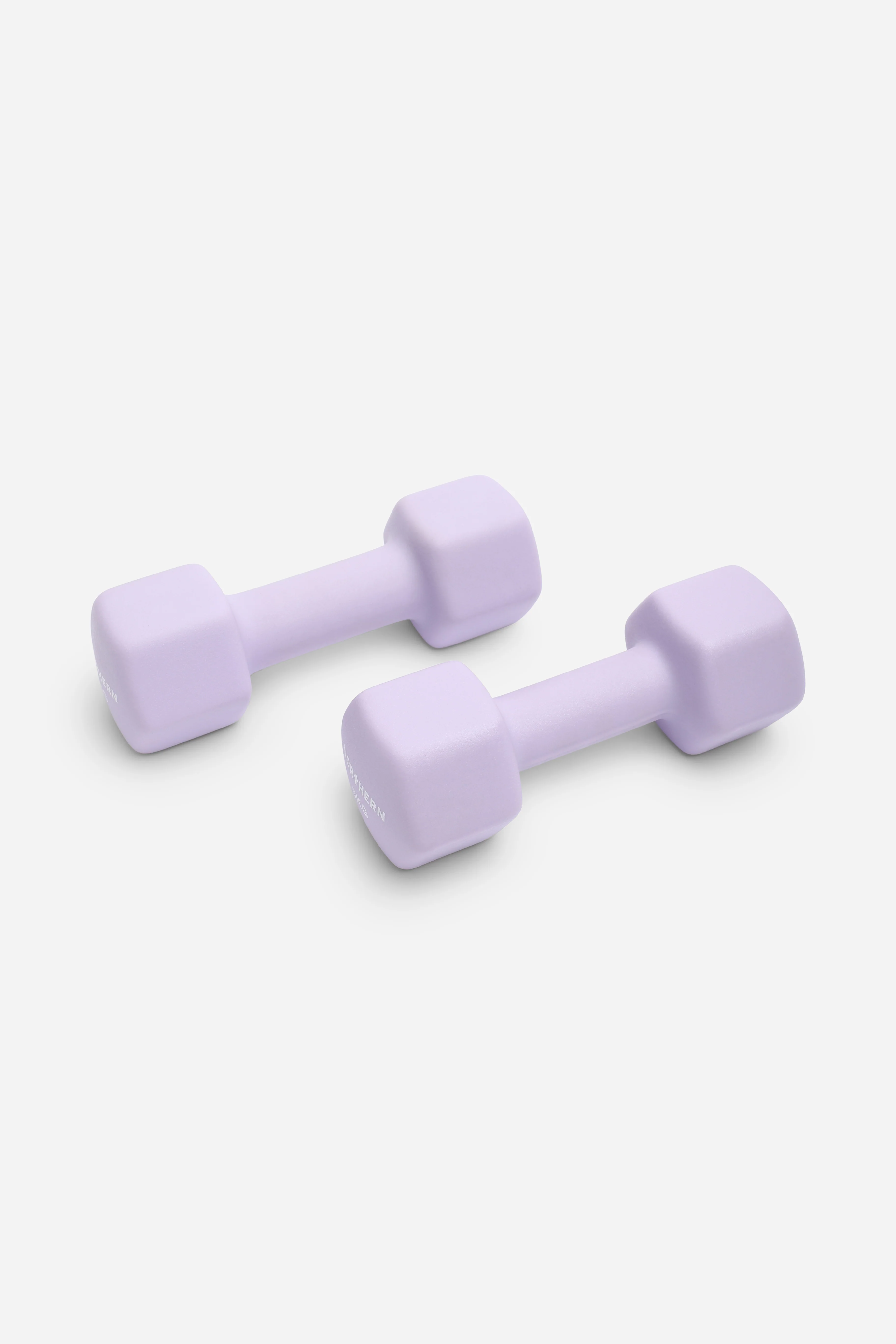 Northern Soft Lavender Neoprene Hex Dumbbells Pair - 5kg x 2 (10kg) - Image 2